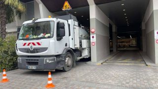 Pompage station de relevage, parking et bassin